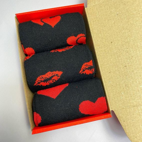 Подарочный набор мужских носков в коробке размер 40-45 3 пары цвет черный ч3бокс026 | Зображення 3