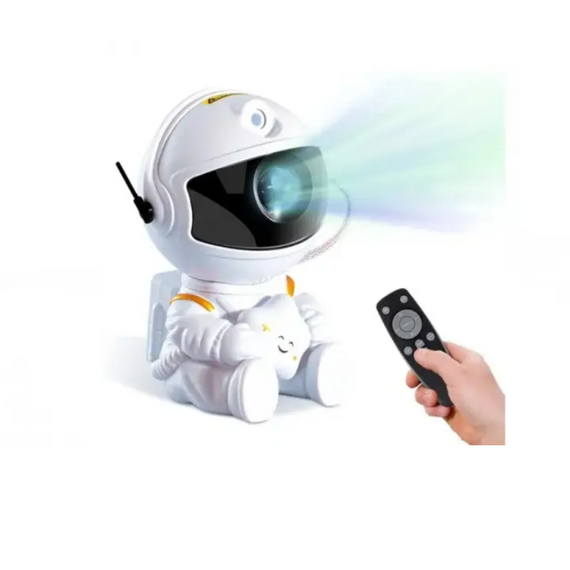 Лазерний нічник-проєктор зоряного неба Астронавт Сидячий з пультом 12×10×8 см | Зображення 4