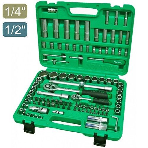 Набор инструмента для автомобилиста 1/4", 1/2" 108шт (12-гр) TOPTUL GCAI108R1 | Зображення 1