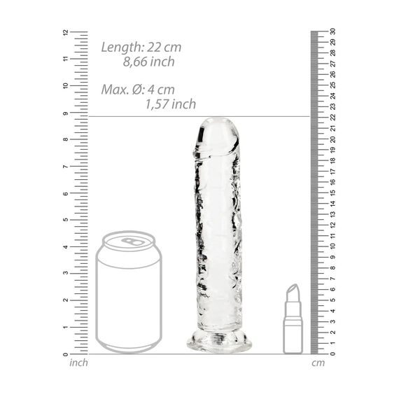 Фаллоимитатор - Realrock Dildo 8" Transparent sexstyle | Зображення 6