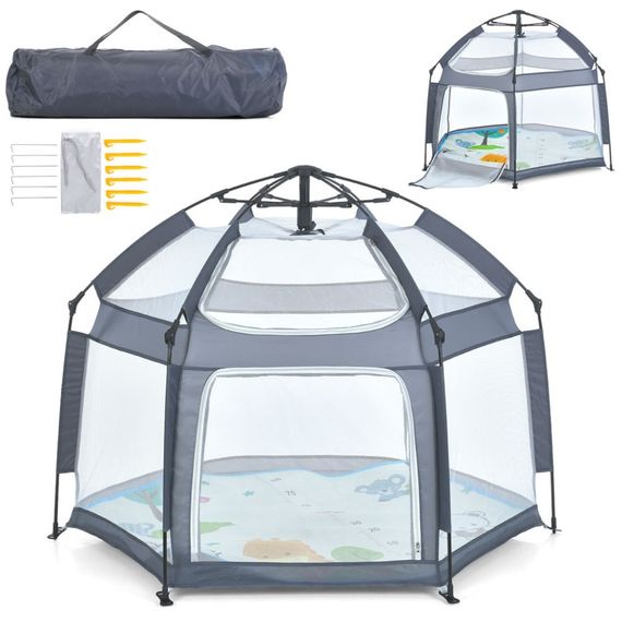 Детский манеж MR 1512 Silver Mist 146×127×110 см | Зображення 2