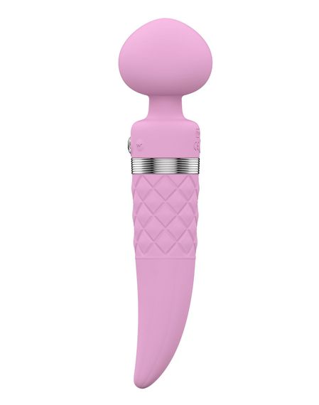 Вібромасажер 2в1 PILLOW TALK - Sultry Pink, класичний масажер і вібратор з ротацією, підігрів | Зображення 1