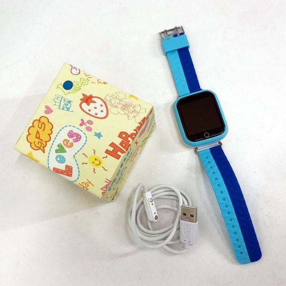 Дитячий розумний годинник з GPS Smart baby watch Q750 Blue, смарт годинник-телефон з сенсорним екраном NE-365 та іграми | Зображення 2