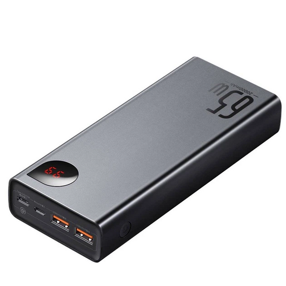 Повербанк Baseus Adaman Metal Digital Display Quick Charge Power Bank 20000mAh 65W Черный | Зображення 2