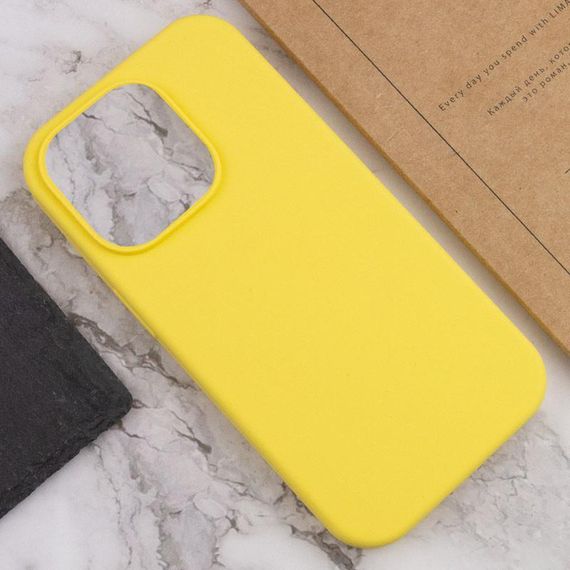 Чохол Silicone Case Full Protective (AA) NO LOGO для Apple iPhone 14 Pro (6.1") Жовтий / Yellow | Зображення 3