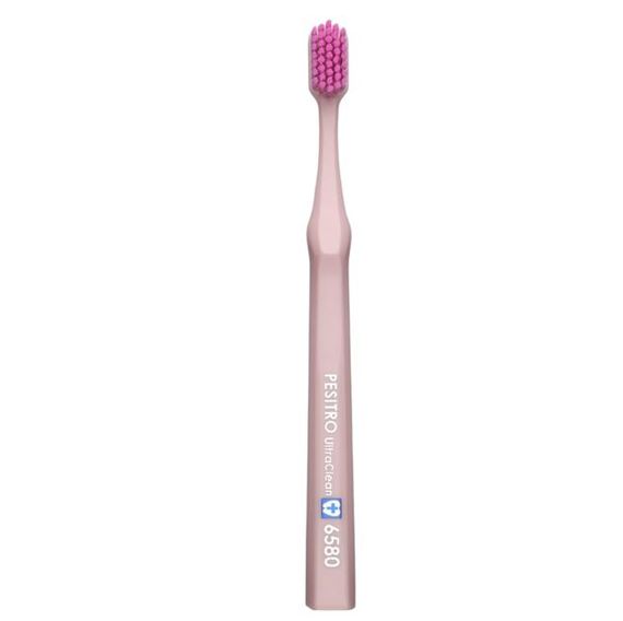Зубна щітка Pesitro 6580 Ultra Soft рожевий-мокко (м’яка із серії Premium)