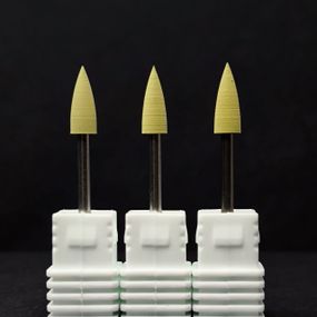 Желтый конусный силиконовый полтровщик кутикулы (маленький)