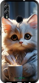 Чохол на Huawei Honor 10 Lite Білий кіт "5646b-1618-2448"