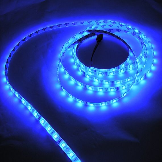 Стрічка LED 5050 світлодіодна 5 метрів гірлянда на будь-які поверхні пульт Д/К від мережі та від 12 вольт | Зображення 3