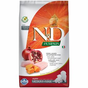 Сухий корм з куркою для цуценят середніх і великих порід Farmina N&D Pumpkin Dog Chicken & Pomegranate Puppy Medium Maxi, 2.5 кг
