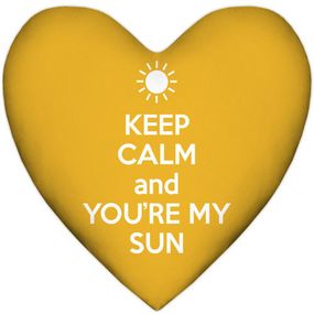 Подушка серце XXL Keep calm and you`re my sun 57x57 см (6PS_15L010)