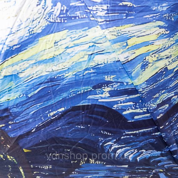 Парасолька механічна Ван Гога «Зоряна ніч» міцна надійна з поліестеру діаметр 91 см HP-23-1BL | Зображення 8