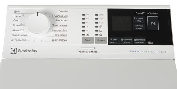 Стир. машина с верт. загр. Electrolux EW6T4062U, 6кг, 1000, A+++, Дисплей, Белый (EW6T4062U) | Зображення 7