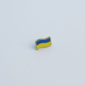 Значок Dobroznak Прапор України міні Жовто-блакитний 7х11 мм (3605)