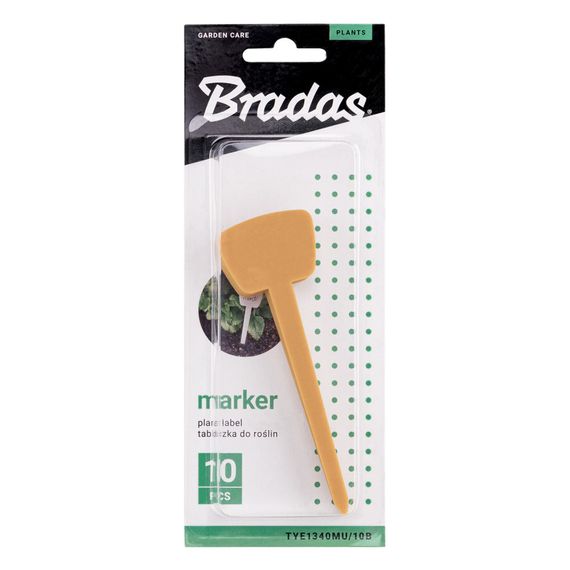 Маркер для рослин Bradas 13 x 4 см - 10 шт, гірчиця, TYE1340MU/10B | Зображення 1