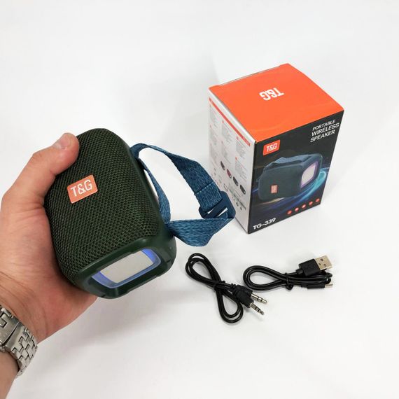 Портативная Bluetooth колонка TG339 5W с RGB подсветкой. BC-146 Цвет: зеленый | Зображення 7