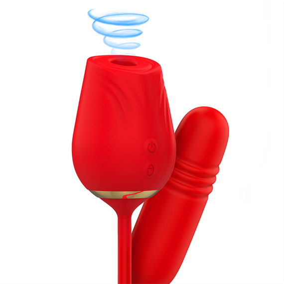 Вібратор 2 в 1 Amalfi, вакуум + фрикції, червоний Mia (Іспанія) Sex Aura | Зображення 4