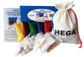 Набор Сенсорных мешочков HEGA  большой. Игра на соответствие c пособием