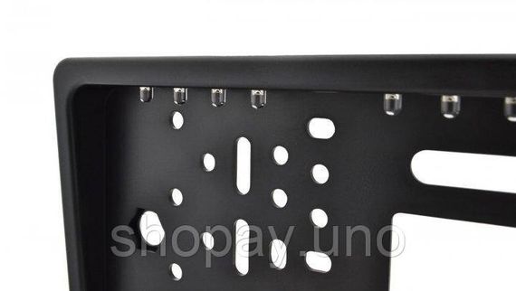 Камера заднего вида в авто номерной рамке с 4 LED подсветкой Black | Зображення 6