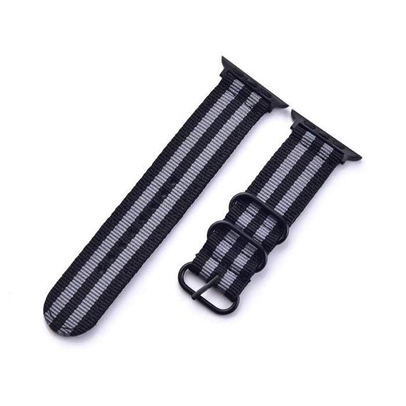 Нейлоновий ремінець Primolux Traveller для Apple Watch 38mm / 40mm / 41mm - Black&Grey | Зображення 1