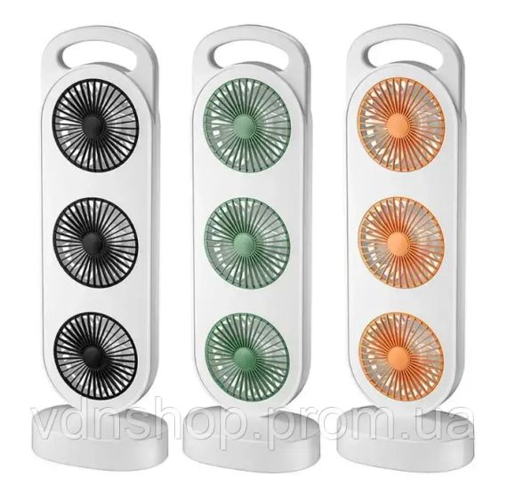 Вентилятор акумуляторний, 1200мАч, від USB, S-31 / Міні вентилятор портативний / Настільний вентилятор | Зображення 7