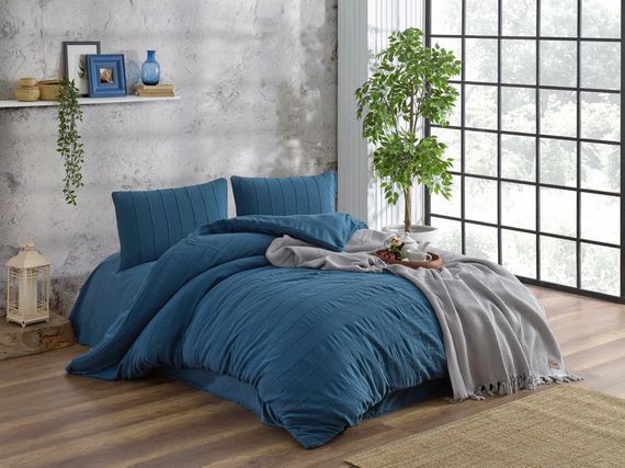 Постільна білизна  Sikel Muslin Patara 200 х 220 см Mavi