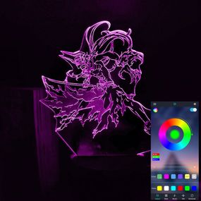 Акриловий світильник-нічник керування з телефона Ichigo Kurosaki Bleach tty-n002150