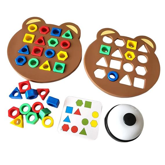 Настольная интерактивная игра Ummi Shape Matching Game + answer bell Colorful