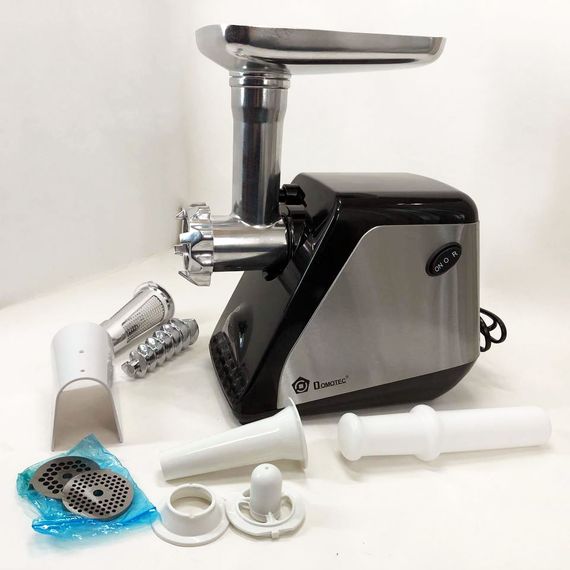 Електрична м'ясорубка соковитискач DOMOTEC MS-2023 2800 Вт, томати з насадками, м'ясорубка для м'яса | Зображення 7