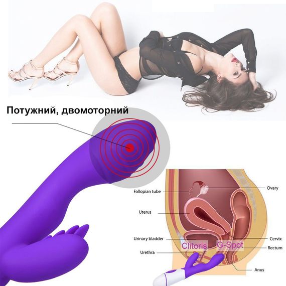 Вибратор для стимуляции клитора и точки G (USB, фиолетовый) | Зображення 6