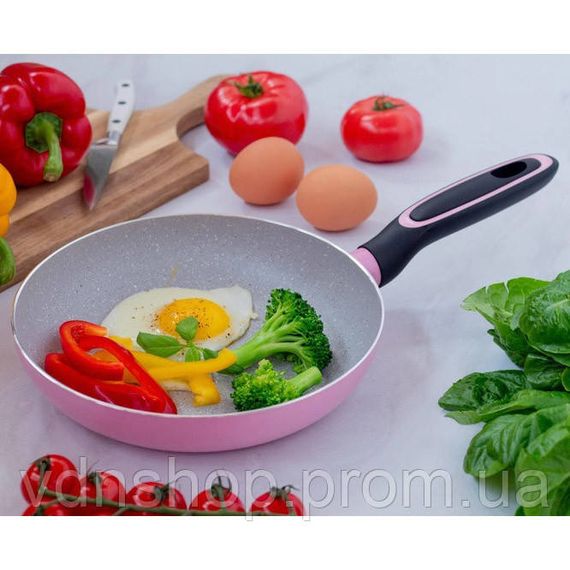 Сковороди з покриттям від пригорання, Глибока сковорода для кухні, Сковорода з алюмінієвим шаром GK-68 | Зображення 6