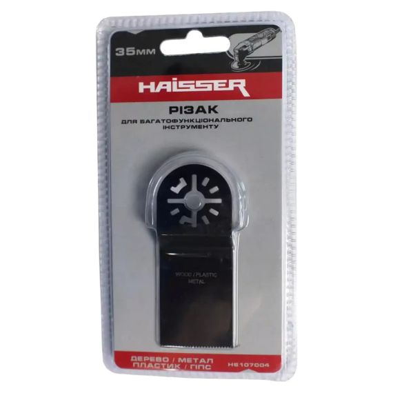 Різак г-подібний для реноватора - НS107004/8012302 HAISSER Дерево/метал/пластик/гіпс; довжина 92мм; ширина 35мм; глибина різу