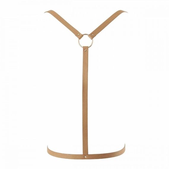 Портупея с кольцом на шее MAZE Bijoux Indiscrets бежевая, OS sexstyle | Зображення 2