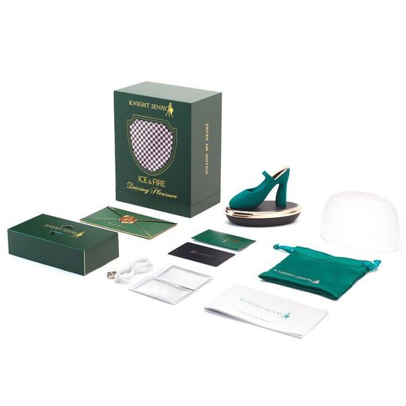 Вишуканий вібратор на палець Knight Jenay ICE & FIRE, лубрикант у комплекті | Зображення 3