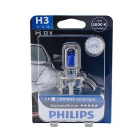 12336WVUB1 (PHILIPS) H3 WhiteVision ultra +60% (3900K) B1 12V 55W PK22s (заміна 12336WHVB1)