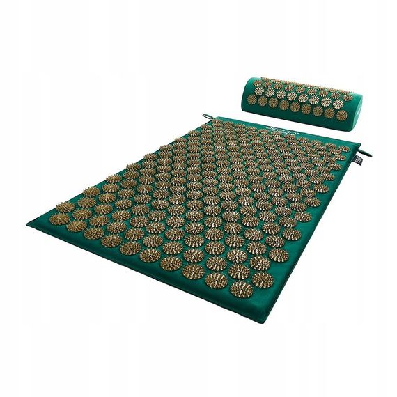 Килимок акупунктурний 4FIZJO Аплікатор Кузнєцова 72 x 42 см з валиком Navy Green/Gold 4FJ0286 (P-5907739313300) | Зображення 4