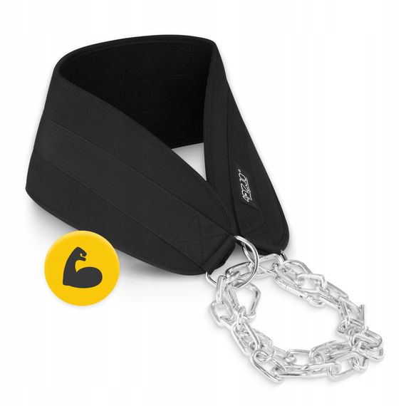 Пояс атлетичний для обтяження 4FIZJO Dip Belt 100 см Black (P-5905973402262) | Зображення 4