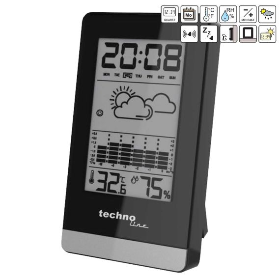 Метеостанція Technoline WS9125 Black (WS9125) | Зображення 1