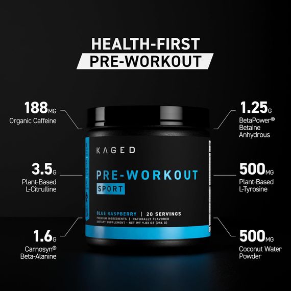 Pre-Workout, Sport 266 g (Blue Raspberry) | Зображення 2