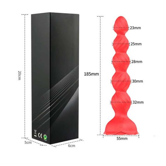 Светящаяся смарт анальная пробка Love Spouse красный – Анальные игрушки | Зображення 5