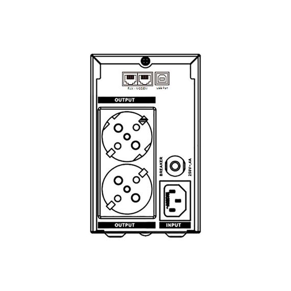 Пристрій безперебійного живлення Marsriva MR-UF800L 480W LCD (MR-UF800L) | Зображення 2