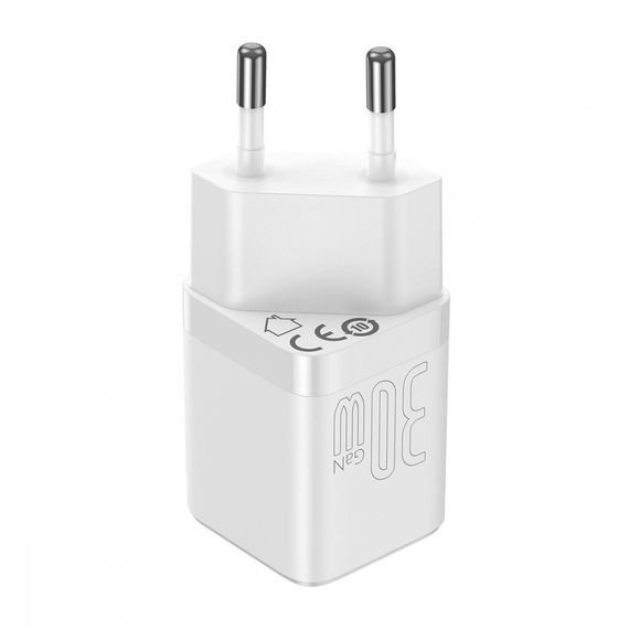 Мережевий зарядний пристрій Baseus GaN3 Fast Charger 30W (1 Type-C), Чорний | Зображення 6