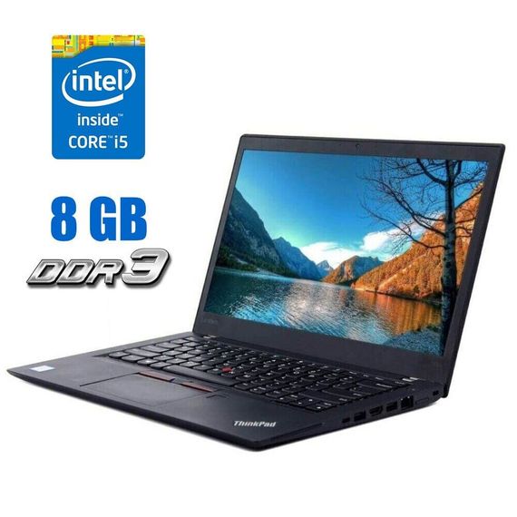 Ноутбук Б-класс Lenovo ThinkPad T460s / 14" (2560х1440) IPS / Intel Core i5-6300U (2 (4) ядра по 2.4 - 3.0 GHz) / 8 GB DDR4 / 256 GB SSD / Intel HD Graphics 520 / WebCam б/у