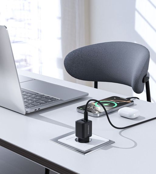 Мережевий зарядний пристрій Choetech PD5012-EU-BK, USB-A/USB-С | Зображення 7