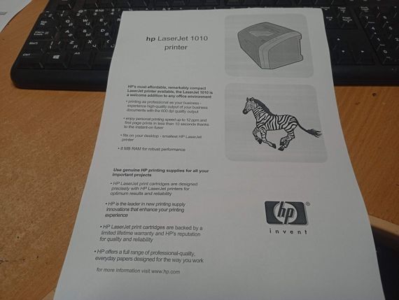 Принтер Б-класс HP LaserJet 1010 / Лазерная монохромная печать / 600x600 dpi / A4 / 14 стр/мин / USB 2.0 б/у | Зображення 3