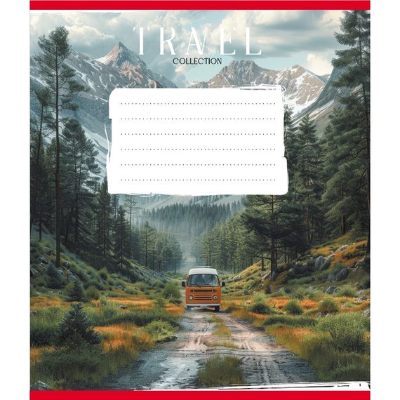 Тетрадь ученическая "Путешествие на авто" 036-570083K-4 в клеточку, 36 листов