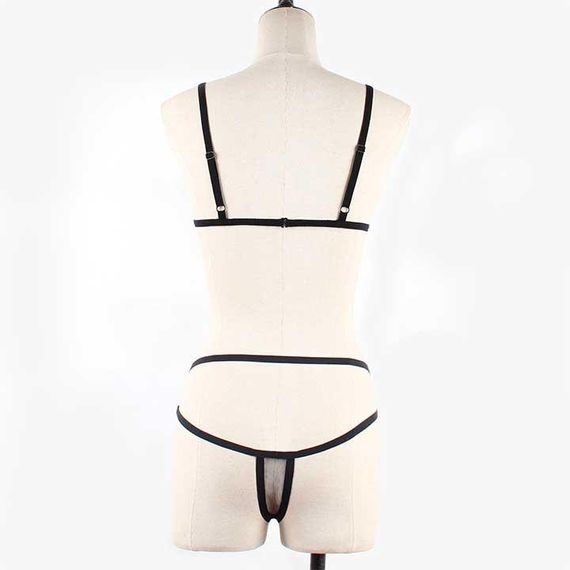 Эротический комплект в сеточку - Чёрный – Эротическое бельё | Зображення 2