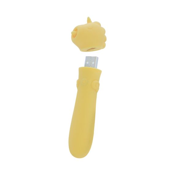 Вібратор-єдиноріжка Unihorn USB Bullet – Bean Blossom, віброкуля, USB-зарядка, 10 режимів | Зображення 1