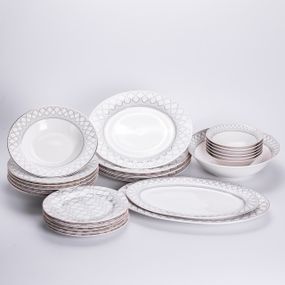 Столовий сервіз з порцеляни Emir на 6 осіб 27 предметів HP-HK-1