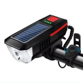 Велофара с сигналом на солнечной батарее, выносная кнопка LY-17-XPE